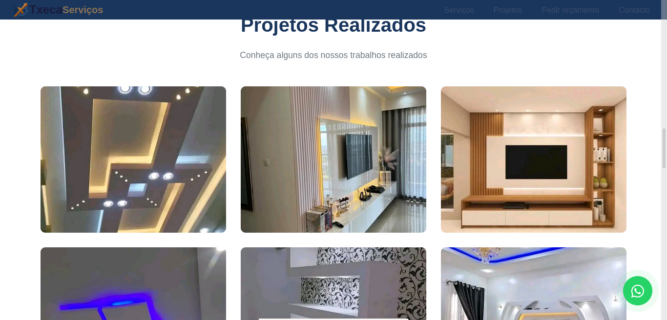 Galeria de projetos da Txeca Serviços